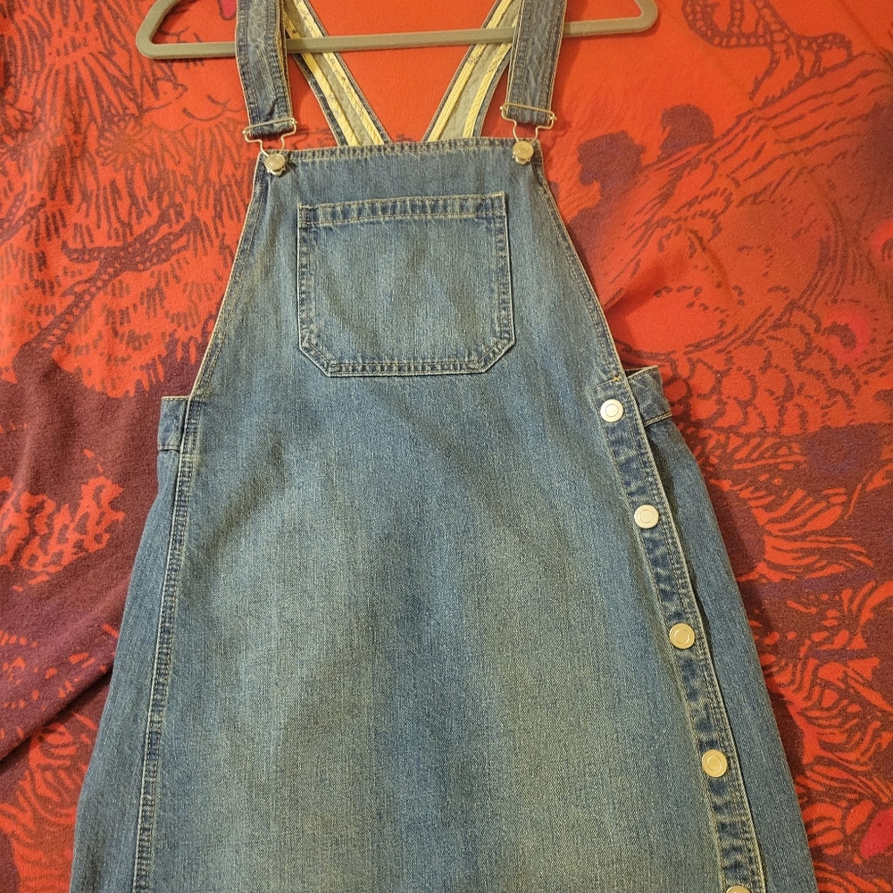New free people denim jumper dress. Size 4